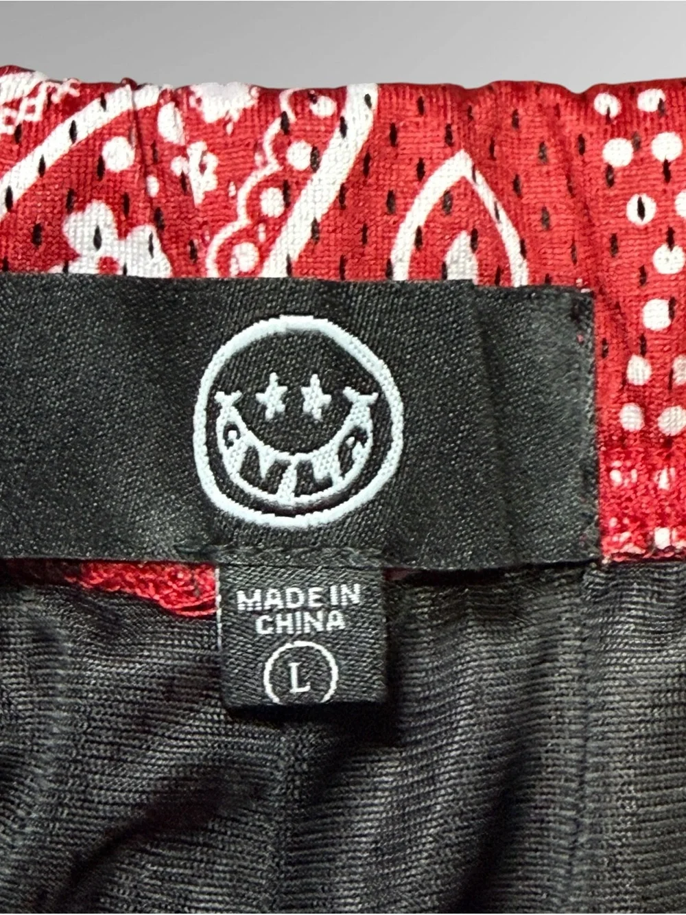 CVLA Red Paisley Mesh Shorts